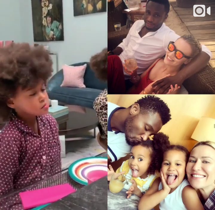 “I want daddy to marry you right now and i will buy you big rose flowers” – Mikel Obi little daughter tells her mum,who has being Mikel’s baby mama for 5 years now (video)