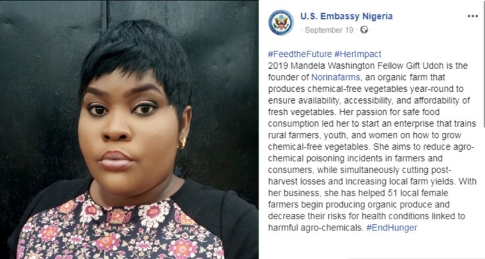 US Honours Nigerian Lady For Contribution Towards Farming