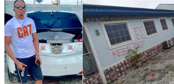 EFCC arrests prince of scams Omamuyorwi in connection with N106.3 Million online fraud, seals house (photos)